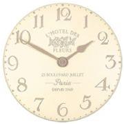 12 inch Hotel Des Fleurs Creme Wall Clock