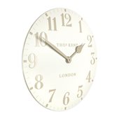 20 inch Arabic White Linen Wall Clock
