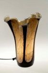 Brown Marble Effect Lamp with Black Thread 35cm