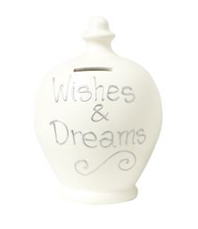 Wishes and Dreams Pot with Silver Writing