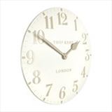 TKC00000-39: 20 inch Arabic White Linen Wall Clock