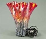 A00000-09  Stunning Red and Black Lamp 33cm