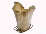 A00000-10: Brown Marble Effect Lamp 35cm