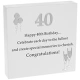 PF00000-46: Reflections Plaque 40th Birthday